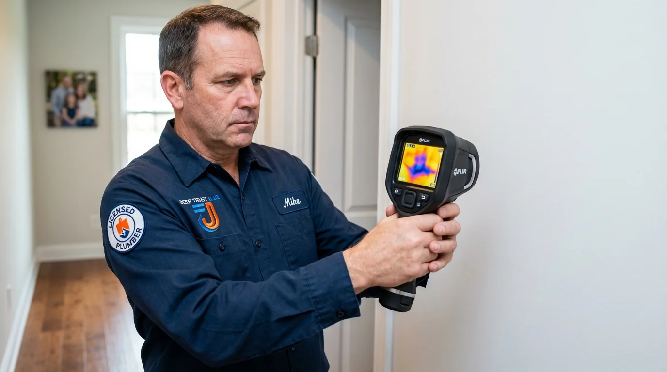 Thermal imaging leak detection by Johns Plumbing LLC in Carle Place
